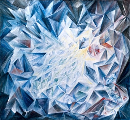 STEIN DER WEISEN 1993, Öl auf Leinwand, 100 x 92 cm