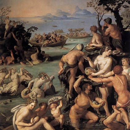 Alessandro Allori, Pescadores de perlas (1570-72). Palazzo Vecchio (Florence).