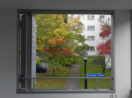 Sicht vom wia-Haus auf die Martha Ringier-Strasse