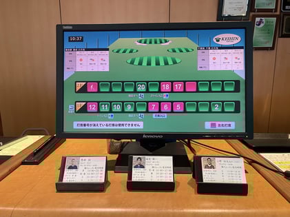 打席番号が表示されている打席がご利用頂けます。