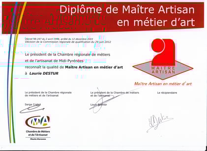 Titre Maître artisan en métier d'art