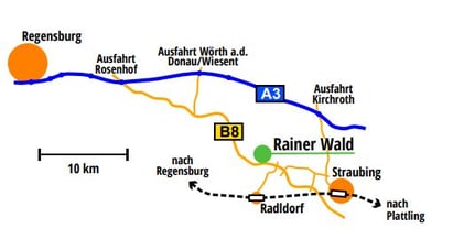 Das LBV-Schutzgebiet Rainer Wald an der Grenze zwischen dem Landkreis Regensburg (Oberpfalz) und Straubing-Bogen (Niederbayern)