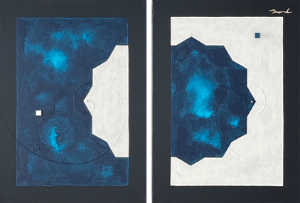 SPIRAL 2024  4   242mm*333mm*2   F4*2   2024  acrylic on canvas, wood