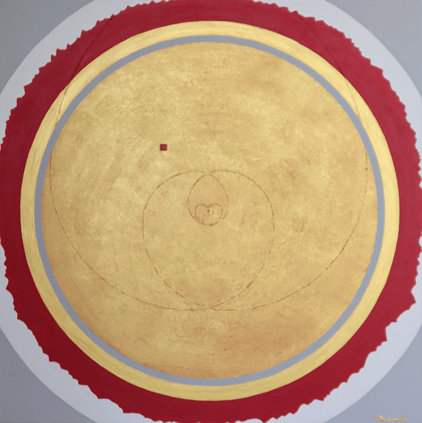 SHINING SOUL  3   652mm*652mm   S15   2022  acrylic on canvas, wood