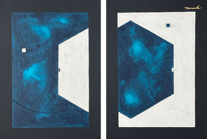 SPIRAL 2024  3   242mm*333mm*2   F4*2   2024  acrylic on canvas, wood