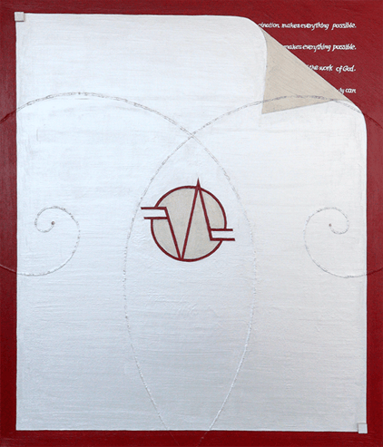 TOP SECRET ALCHEMY  3   455mm*530mm   F10   2023  acrylic on canvas, wood