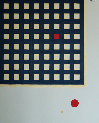 KEKKAI  1   652mm*803mm   F25   2023  acrylic on canvas, wood