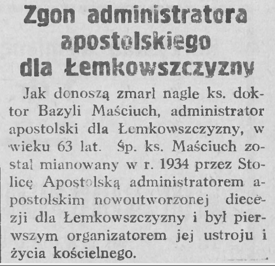 zgon administratora lemkowszczyzny gazeta wagrowiecka