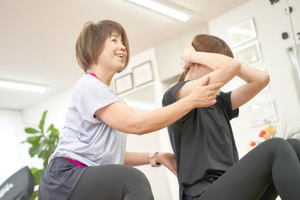 マット運動パーソナル指導の写真