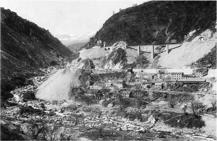 Spoil management site in 1882 (Gotthard)
