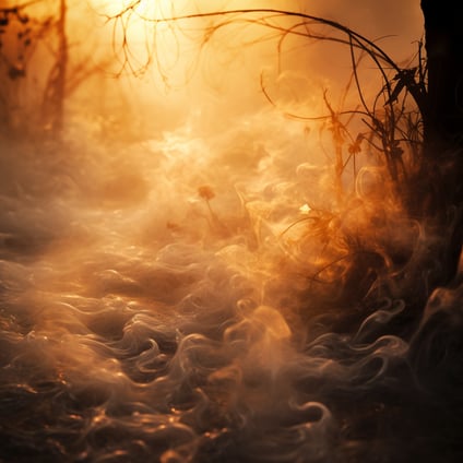 eine Zeichnung des Mondes über einem Wasser, im Stil der organischen fließenden Linien des Jugendstils, leuchtende Landschaftsmalerei, Präriekern, Holzschnitt, goldenes Licht, dunkles Silber und Blau, Schneeszenen