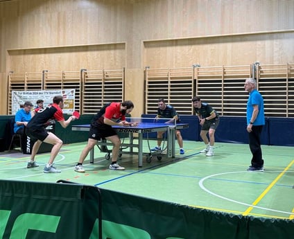 Jonas Zink und Michael Kufmüller trafen im Doppel auf Kovacs Jun./Feigl.