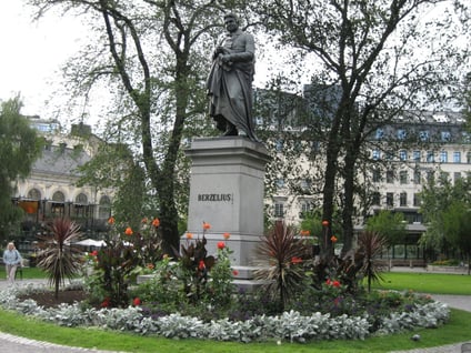 Statue de Berzélius, Berzelii Park, Stockholm, Sweden