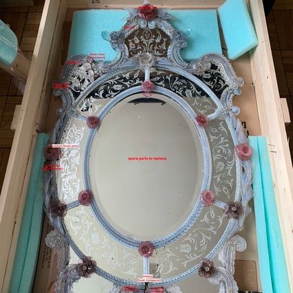 Categoria specchi Veneziani di Fabbrica Lampadari Murano