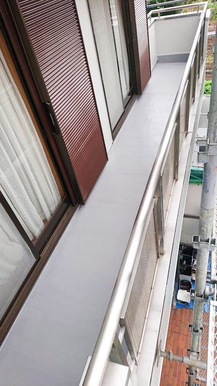 千葉市緑区誉田町の　ベランダ防水　アフター1