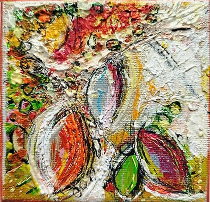Elisabeth Augendre artiste peintre en Ariège peinture acrylique florale 19