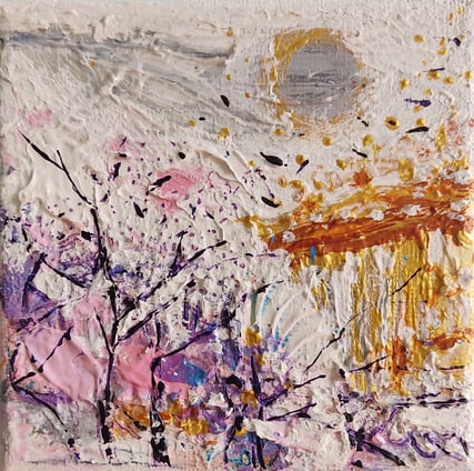 Elisabeth Augendre artiste peintre en Ariège acrylique impressionnisme florale 8