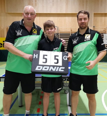 Tomas Janci, Jakob Wilder und Martin Kinslechner spielten zusammen gegen Übelbach/Don Bosco.