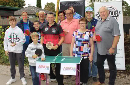 Der Infostand des TTV Sierndorf war das sportliche Rahmenprogramm der Sturmschank.