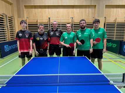 Simon, Ulli und Martin empfingen die Gäste aus Zwettl mit Lukas Meidl, Johannes Huber und Martin Mayerhofer.