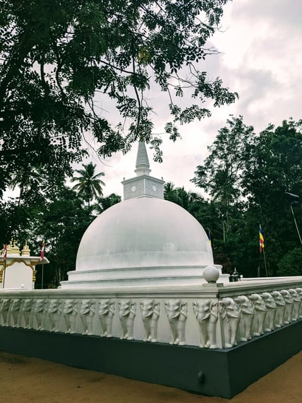 Another important building on the compound: The Stupa.