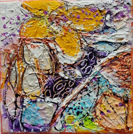 Elisabeth Augendre artiste peintre en Ariège peinture acrylique florale 17 