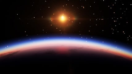 Orbital space scenery