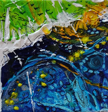 paysage 1 peinture acrylique contemporaine Elisabeth Augendre