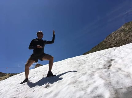 Bruno en shuto à Tignes