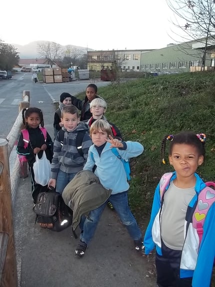 les enfants pris en charge à la sortie de l'école pour se rendre directement à la salle d'entrainement