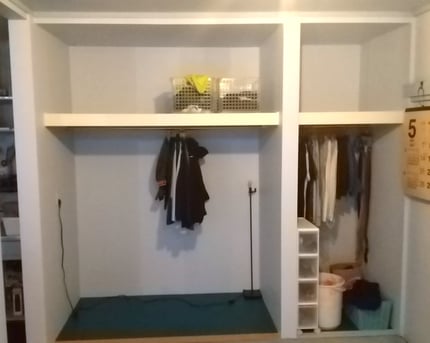 押し入れリフォーム　収納造作工事