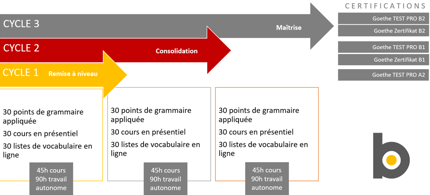 Les 3 cycles BILINGO ALLEMAND de base