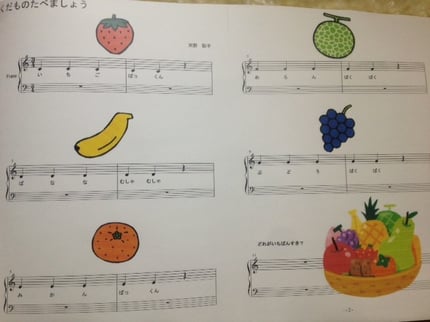 くだものたべましょう　オリジナルのテキストです