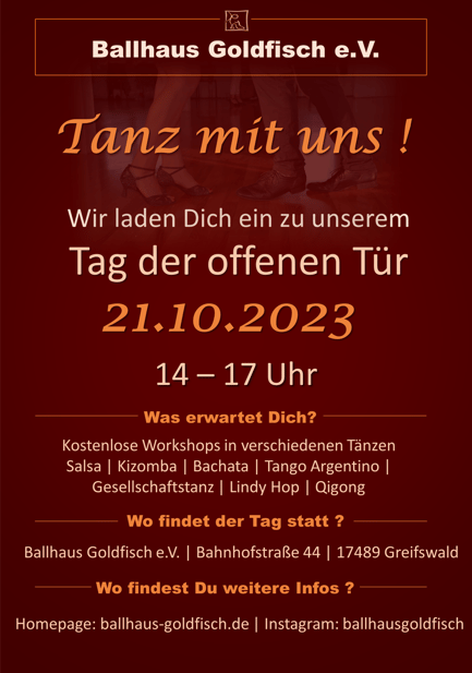 21.10. Tag der offenen Tür !