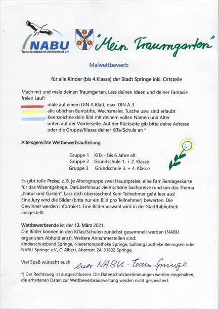 Regeln für den Malwettbewerb