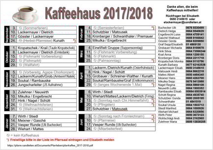 Pfarrkaffee Diensteinteilung 2017/2018 (PDF)