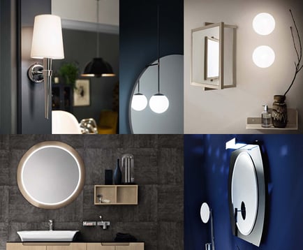 Accessoires de salles de bain : luminaires, miroirs, portes serviettes et papier pour finaliser votre projet de salle de bain sur mesure, disponible chez Pitois à Orléans (45)