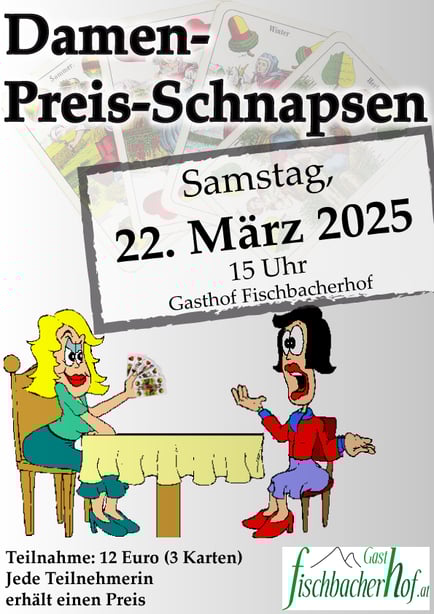 Plakat Damen-Preisschnapsen 2025