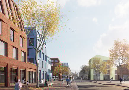 NEU | GARTEN | STADT - Flensburg, 2020 Wettbewerb Herr & Schnell Architekten Quartierszentrum an der Walzenmühle fabulism office Luc Knödler, c/o zukunft