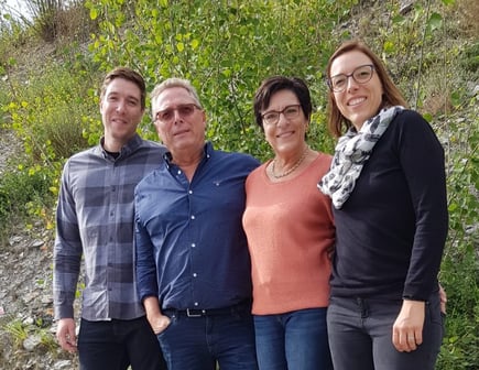 Frédéric, Christian, Lisiane et Justine 