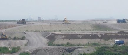 ごみの最終処分(埋め立て)現場