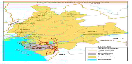 Localisation de Mouanko dans la Région du Littoral