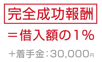 完全成功報酬＝借入額の1％