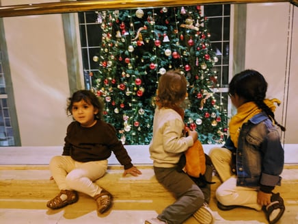 Die Kinder haben es genossen, Tag und Nacht zusammen zu sein