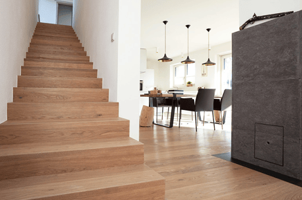 Eichenparkett Treppe Trapa Zermatt