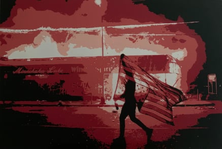 Stencilpassion Beat Flückiger - Schablonentechnik Bildtitel Corona first wave