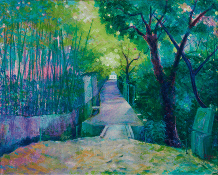 「いつもの散歩道」　F100　細川　亜香里　