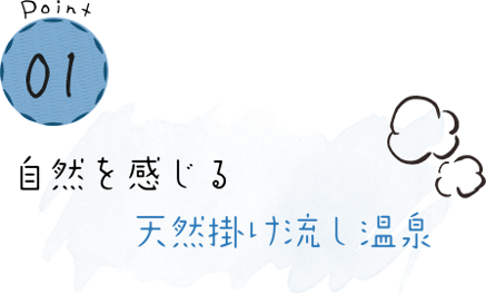 自然を感じる 天然露天風呂