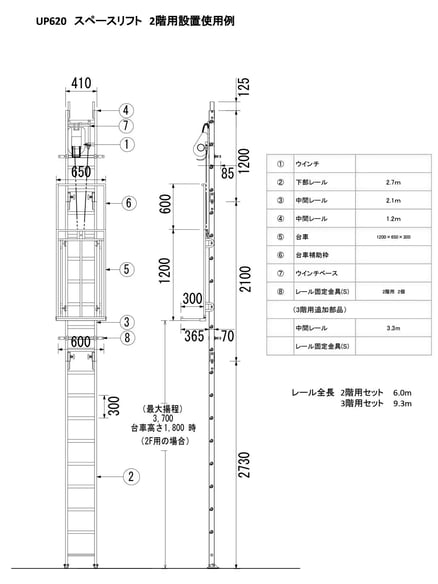 UP620　スペースリフト　