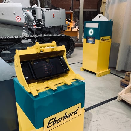 Fotoinstallation im Baggermuseum